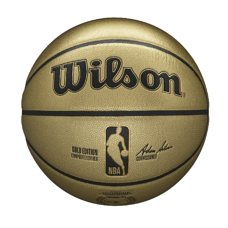 Basketball With Slow Roll-Wilson NBA Gold Edition Basketball SZ7