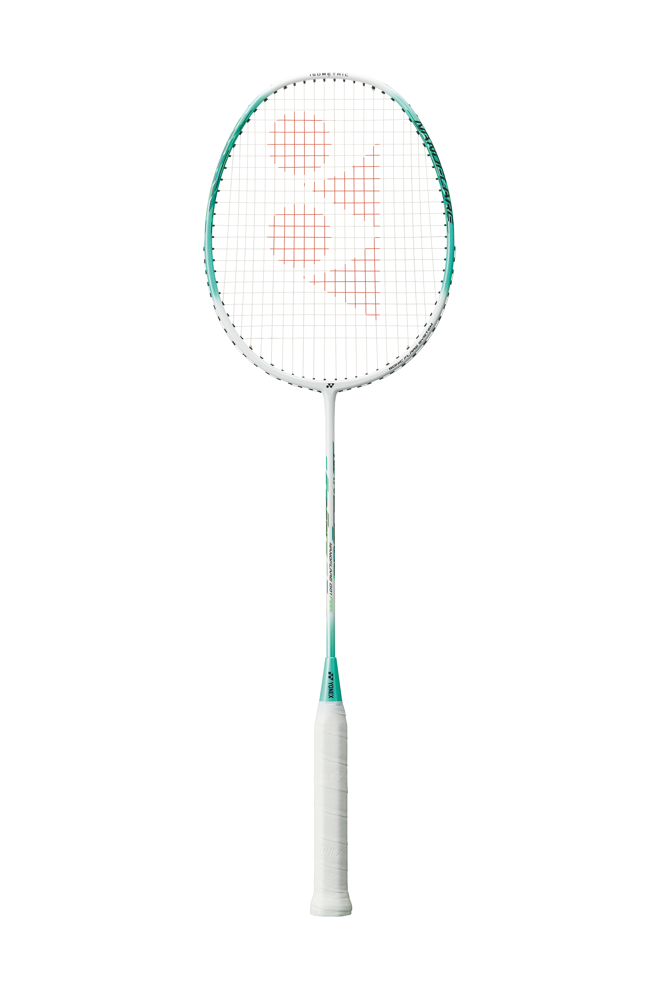 Badminton Racket With Training Aids-Yonex Nanoflare 001 Feel (White/Mint)